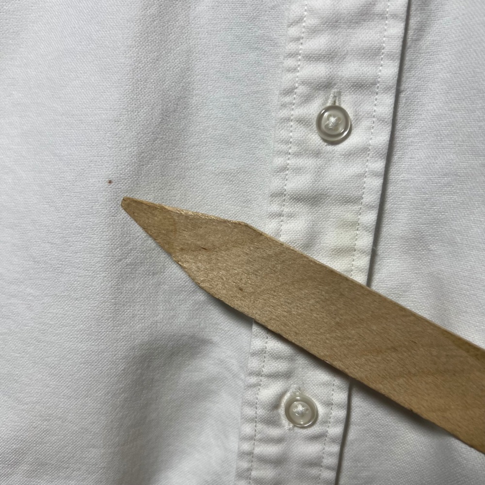 Vintage Ralph Lauren Sport White Oxford Shirt Crest Embroidery 14 Long Sleeve - Picture 3 of 12